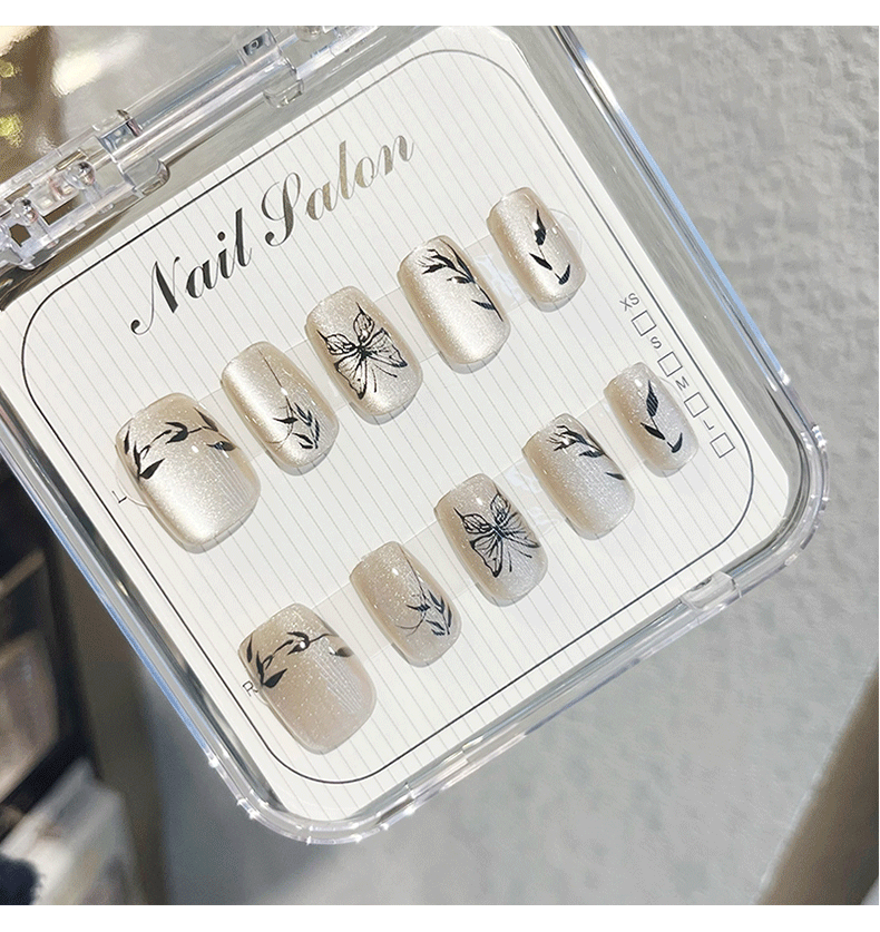 Nail patches, wearable nails, nail patches, hand-worn nails, nail retail 10-piece set pic 5