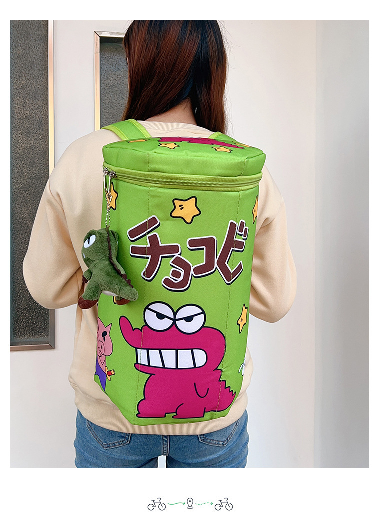 New cute schoolbag, Crayon Shin-chan, Little Crocodile box, large-capacity three-dimensional bucket bag, backpack, racket bag, trendy back pic 11
