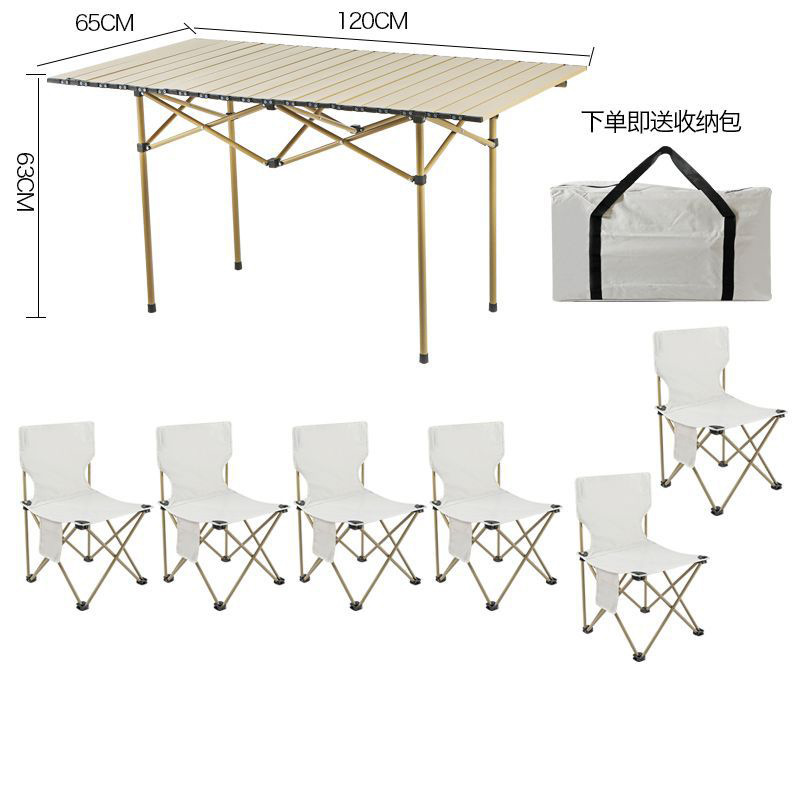 户外折叠桌椅套装  便携式野餐烧烤露营桌椅  简约桌椅套装组合详情28