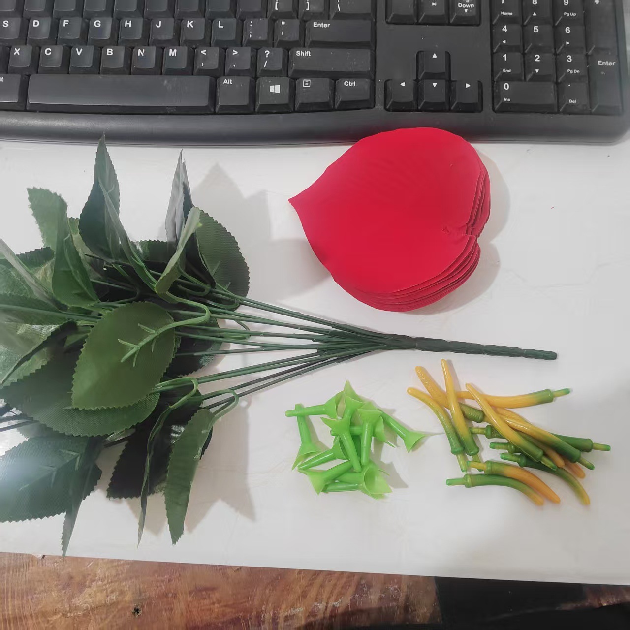 新款仿真12头绒布马蹄莲假花欧式家居客厅装饰室内外摆设绢花详情4