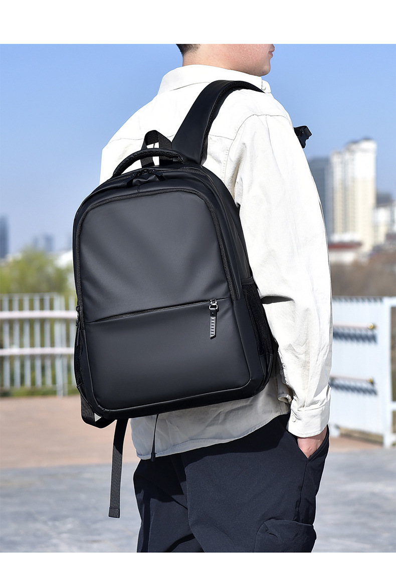2025新款男士商务旅行户外双肩背包大容量轻便学生包简约电脑包详情13