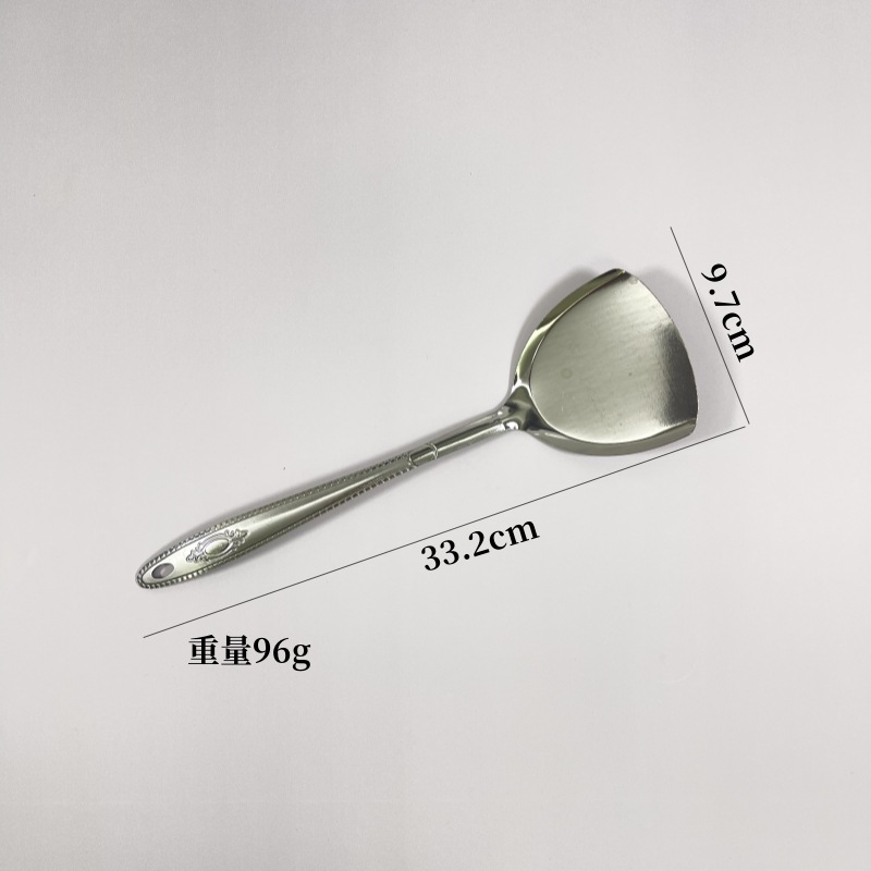 不锈钢7件套装厚薄可挂式厨房烹饪锅铲汤勺漏勺煎铲饭勺肉叉分菜详情4