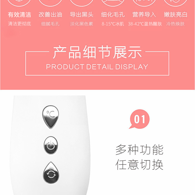 冷热美容仪振动导入家用面部抗衰冷热锤电子美容仪厂家批发跨境详情10