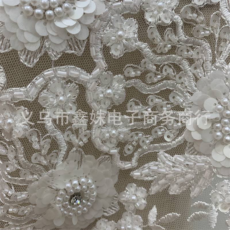 Sequined embroidery, applique, bubble bead, barcode, wedding dress, evening gown, clothing accessories and accessories pic 4