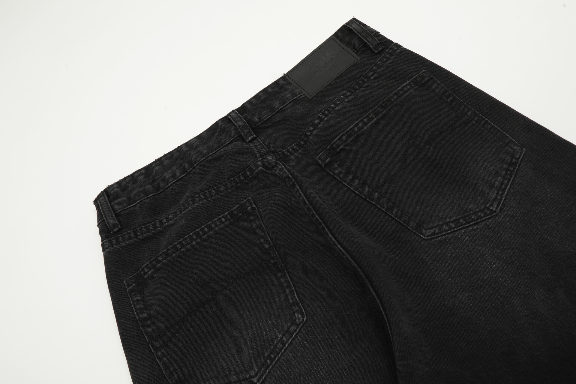 11KN美式高街vibe水洗牛仔裤男女宽松直筒显瘦cleanfit长裤子跨境详情8