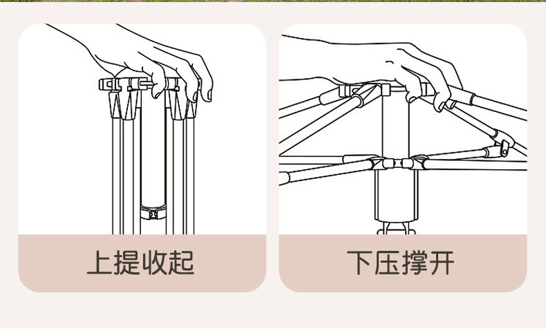 Outdoor fully automatic thickened quick-opening windproof and rainproof park tent, portable foldable tent for outdoor camping, sun protection pic 10