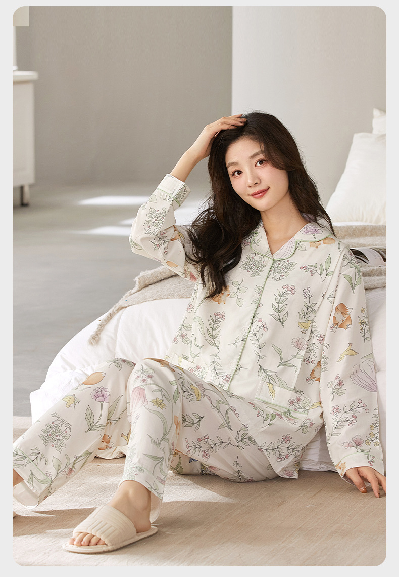 孕期产前套装春夏季新款孕妇产后月子服睡衣哺乳喂奶装家居服女士详情21