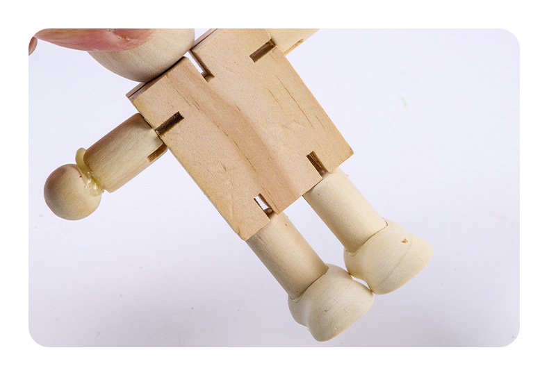 木质白胚机器人DIY上色木质摆件创意大童玩具小学幼儿园木质详情8