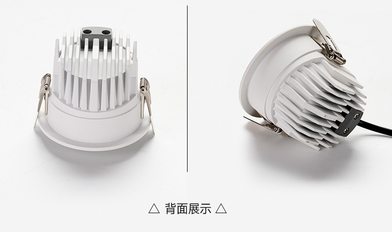 led full-spectrum 98 display narrow bezel embedded corridor ultra-thin ceiling without main light, home COB anti-glare downlight pic 9