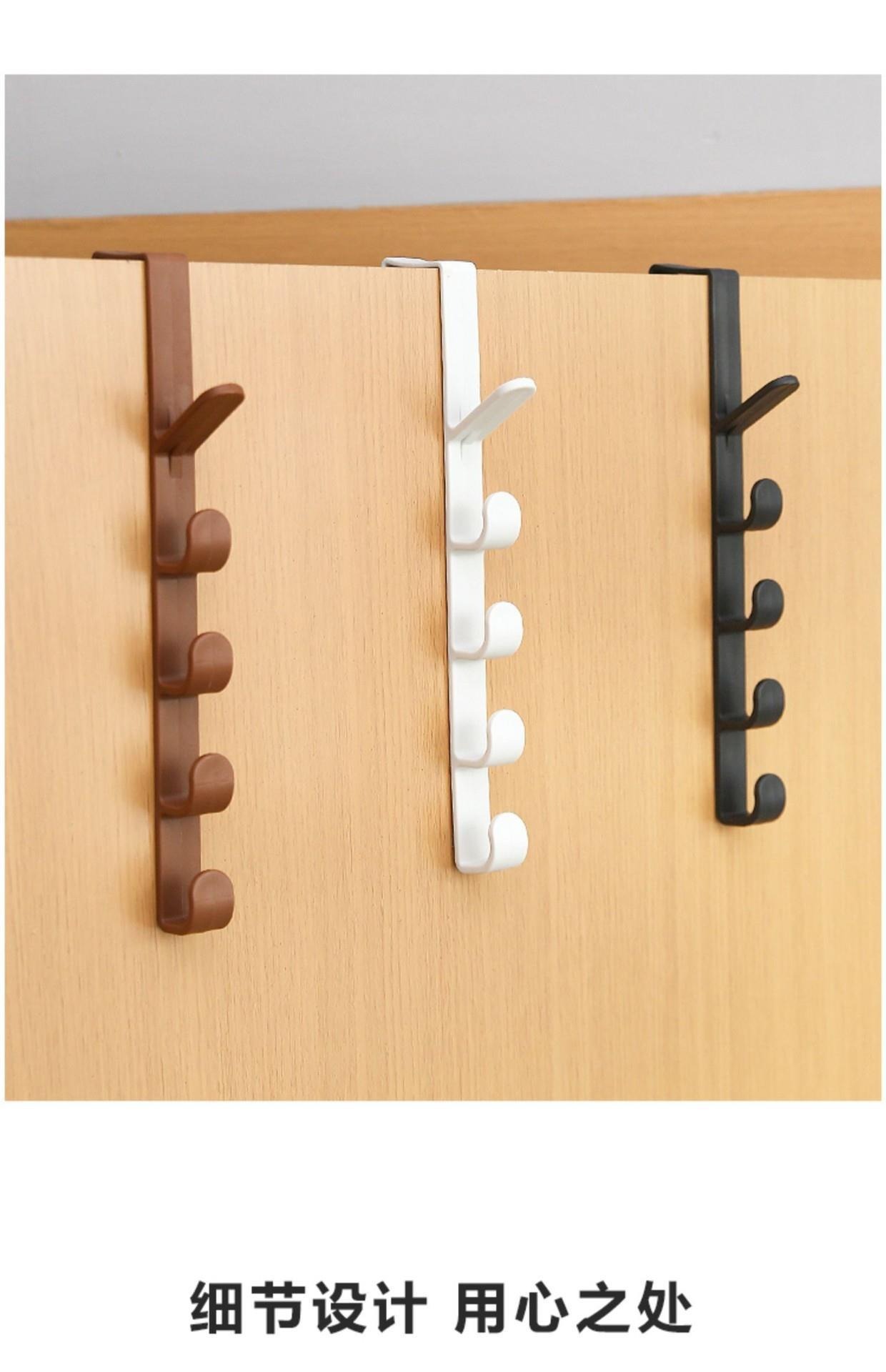 Wholesale of lock-behind hooks without drilling holes for wardrobes, hats, clothes and bags, dormitory wall-mounted storage racks pic 13