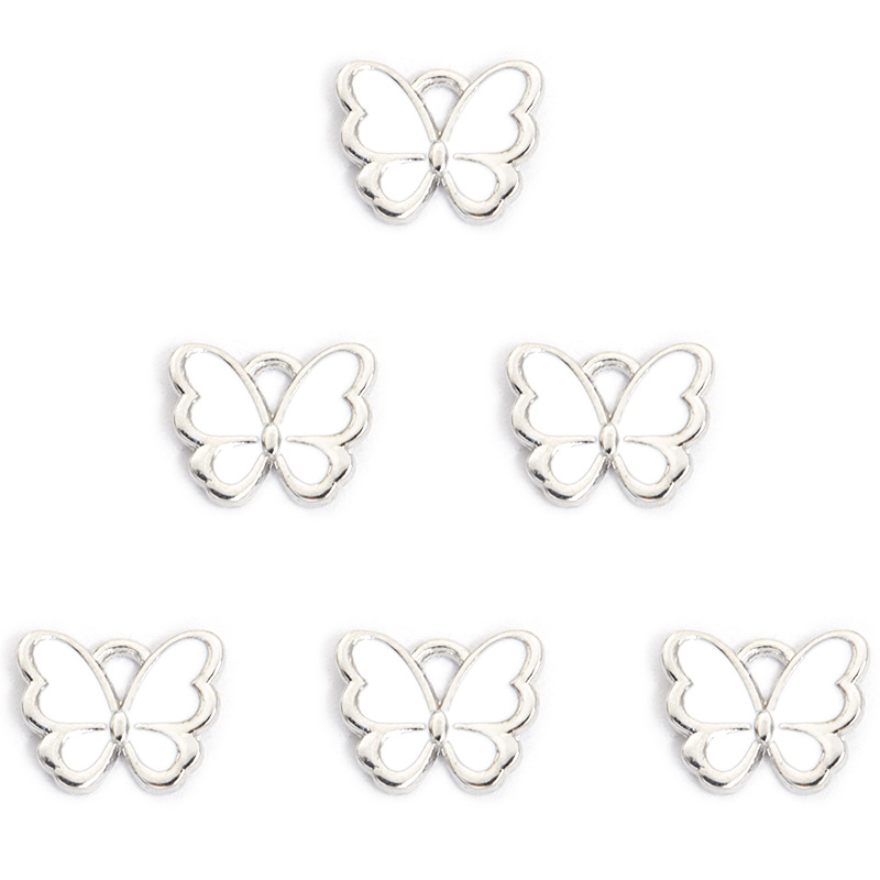 时尚炫彩蝴蝶滴油合金挂件 动物DIY饰品配件手链项链耳环吊坠配饰详情9