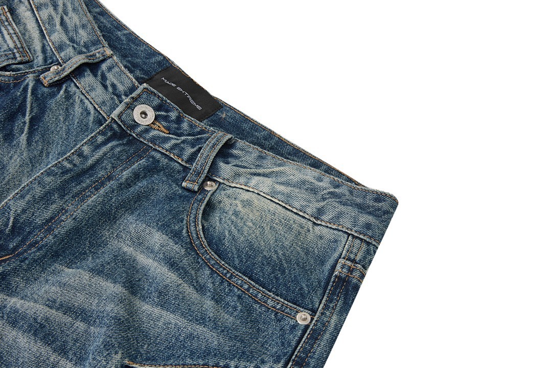 EME易盛易春季水洗牛立体自然猫须垂感磨破做旧弧形牛仔裤长裤男详情13