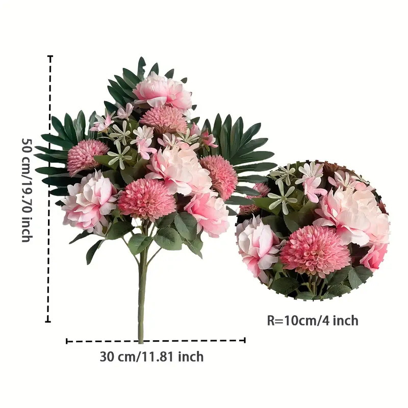 高端清明节冬至仿真假花礼堂跨境外贸批发白色葬礼人造仿真墓地花详情3