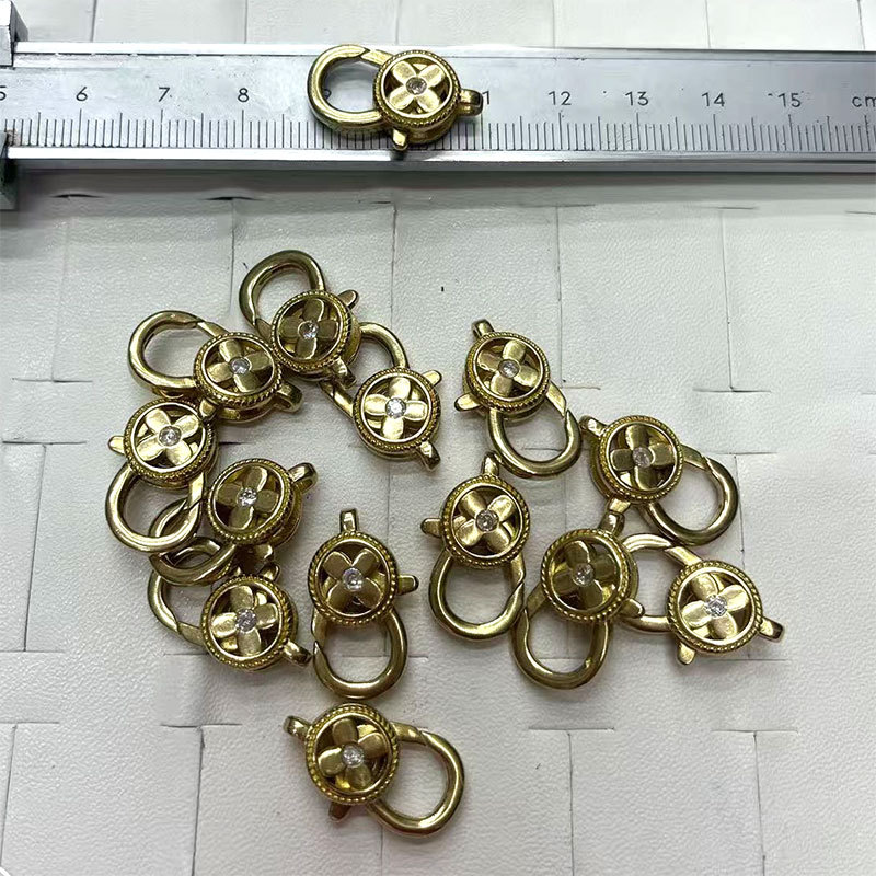 珍珠项链扣头满镶锆石重工龙虾扣弹簧扣手工收尾扣毛衣链diy配件详情4