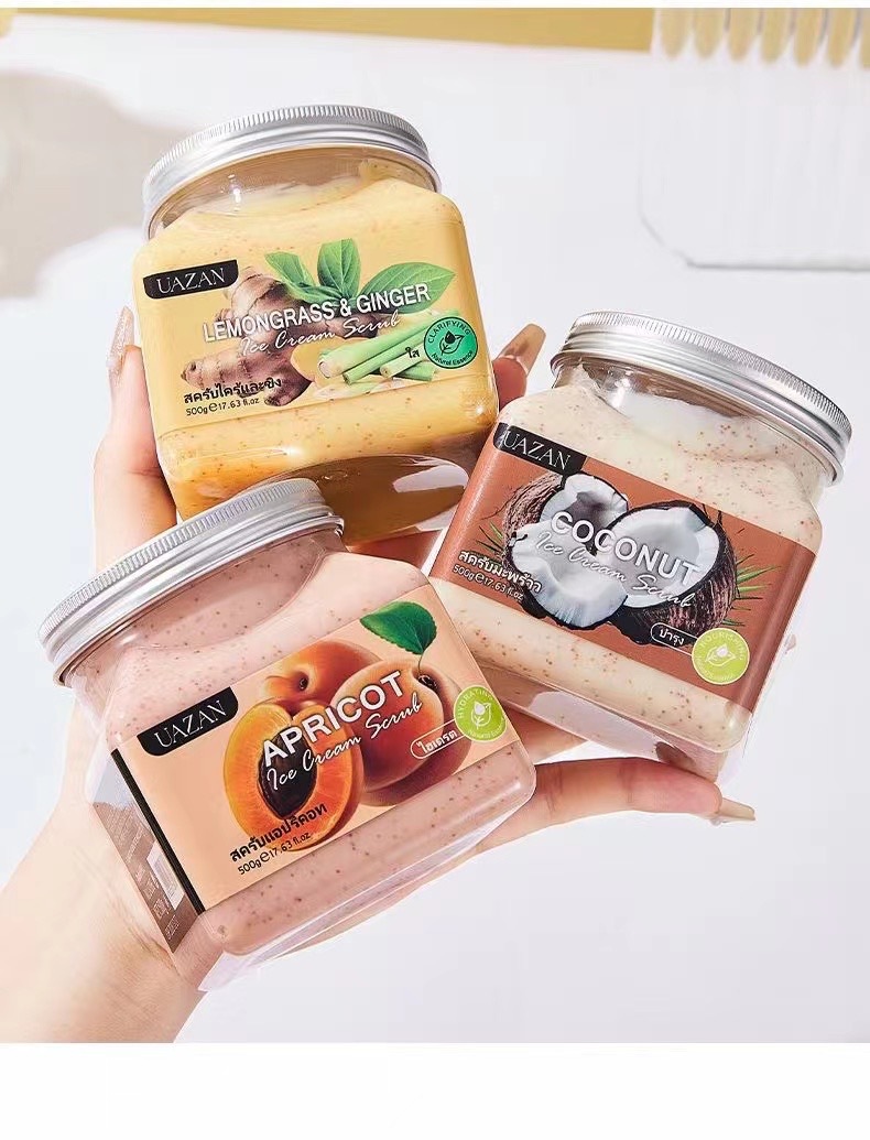 UAZAN植物水果磨砂膏身体去角质沐浴盐死皮清洁嫩肤美容护肤身体护理详情52