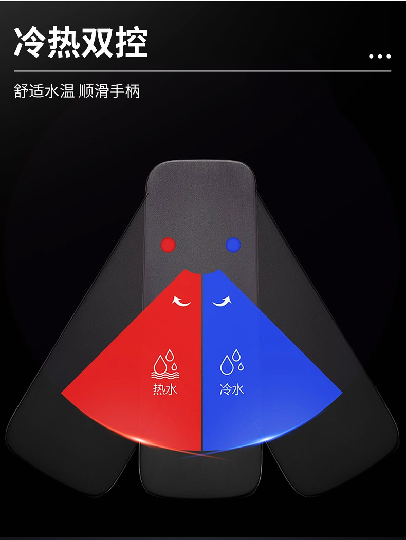 台上洗手盆面盆龙头卫生间浴室瀑布式水龙头家用静音出水龙头详情6