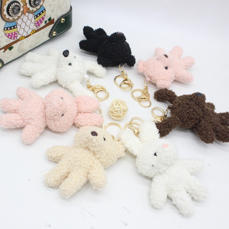 New cartoon cute curly teddy bear figurines, keychains, bags, pendants, creative accessories, clothes, shoes and accessories pic 2
