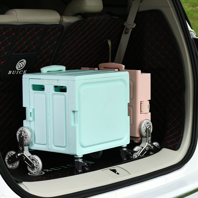 Bookcase storage box, a student classroom book organization and storage box with wheels, pull rods, foldable and transparent storage box pic 14