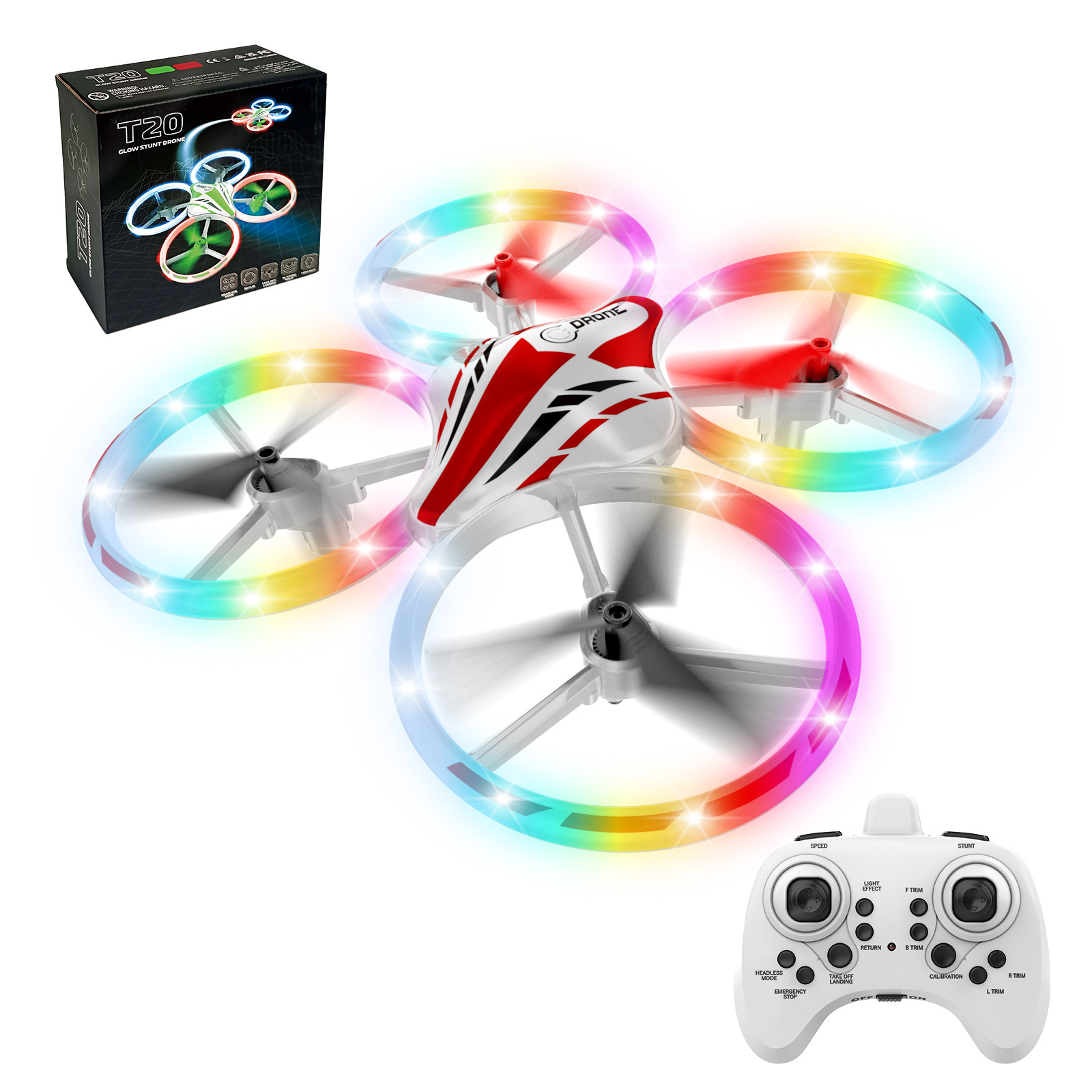 T20 transfronterizo drone para estudiantes de primaria pequeño quadcopter LED stunt tumbling multirotor rc avión pic 23