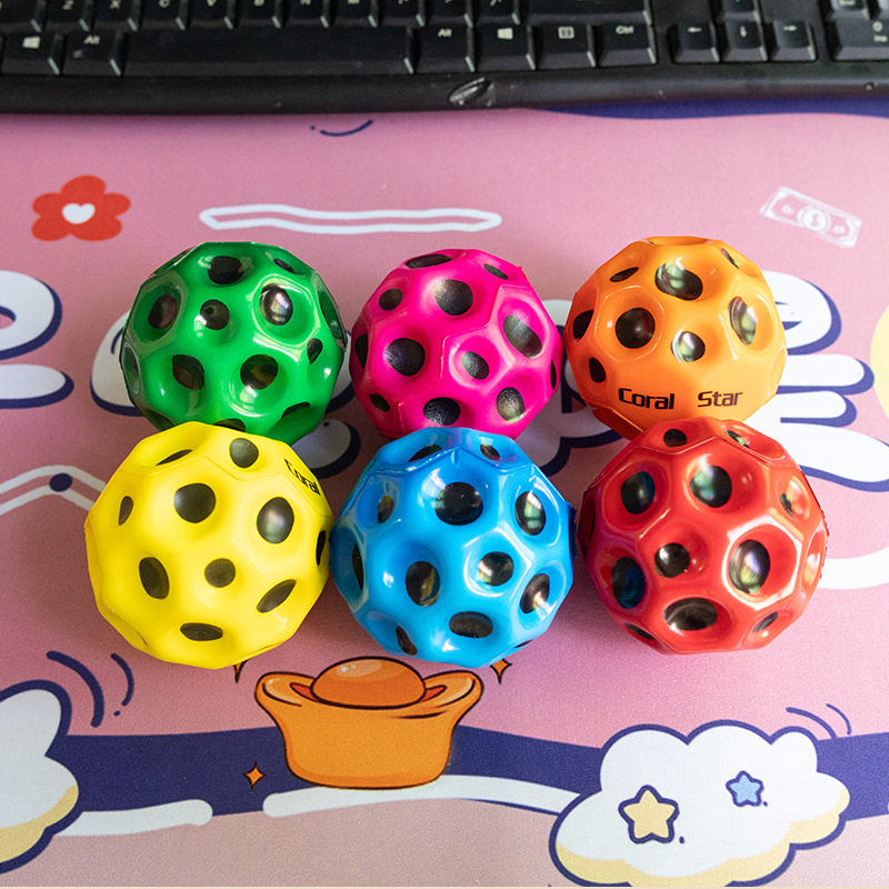 Genuine best-selling elastic balls, Kneading Fun stress-relieving toys, solid foam balls, high-elasticity multi-hole balls, pu colorful stress-relieving balls pic 4