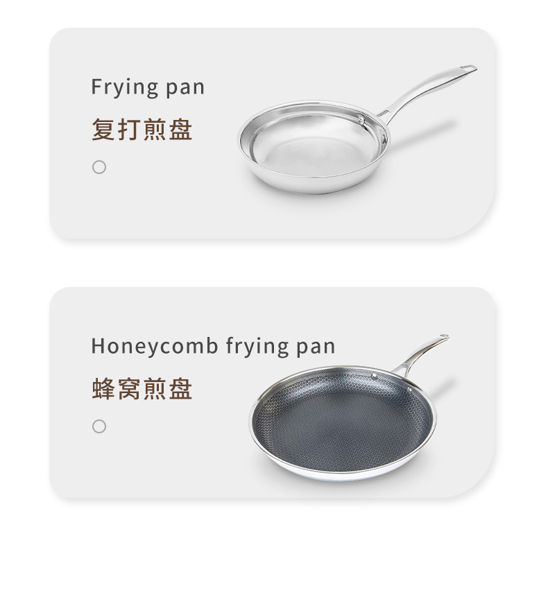 一件加LOGO加厚304不锈钢平底锅家用无涂层煎锅物理不沾煎牛排锅详情11