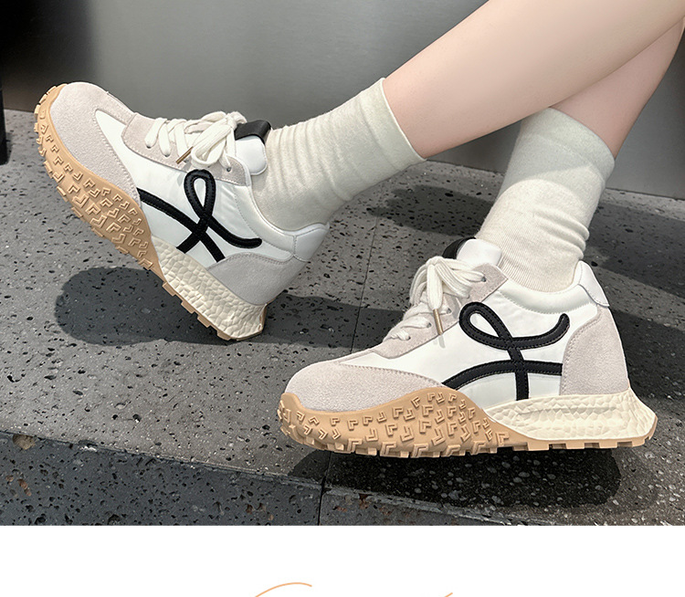 真皮~7CM内增高德训鞋女鞋夏厚底小个子复古休闲运动鞋老爹鞋详情27