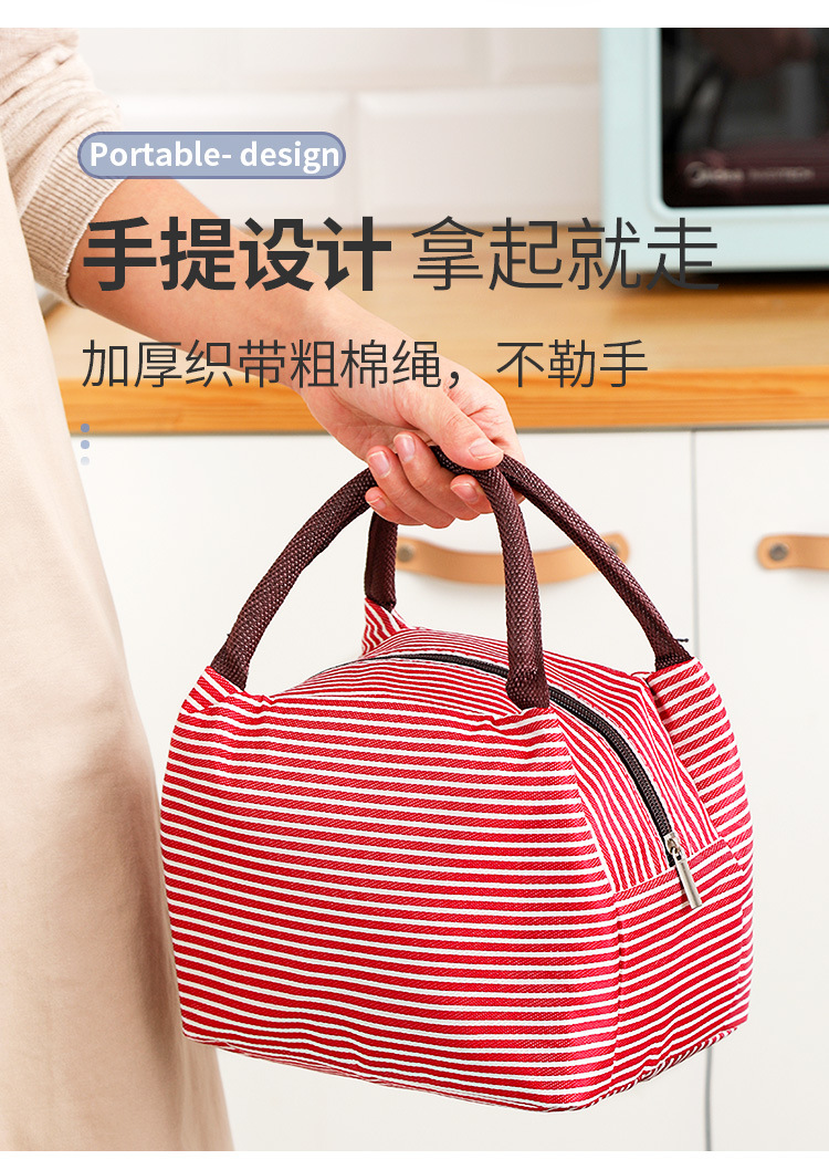 新款手提饭盒袋保温袋外出装饭盒保温便携包工作学生大容量餐盒袋详情7