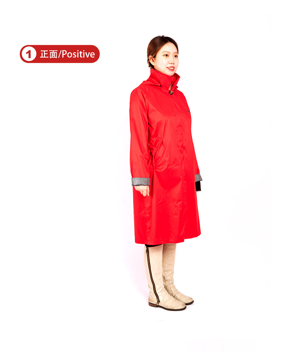 日本外贸两层雨衣弹力春亚纺PU涂层防水雨披现货批发出口详情8
