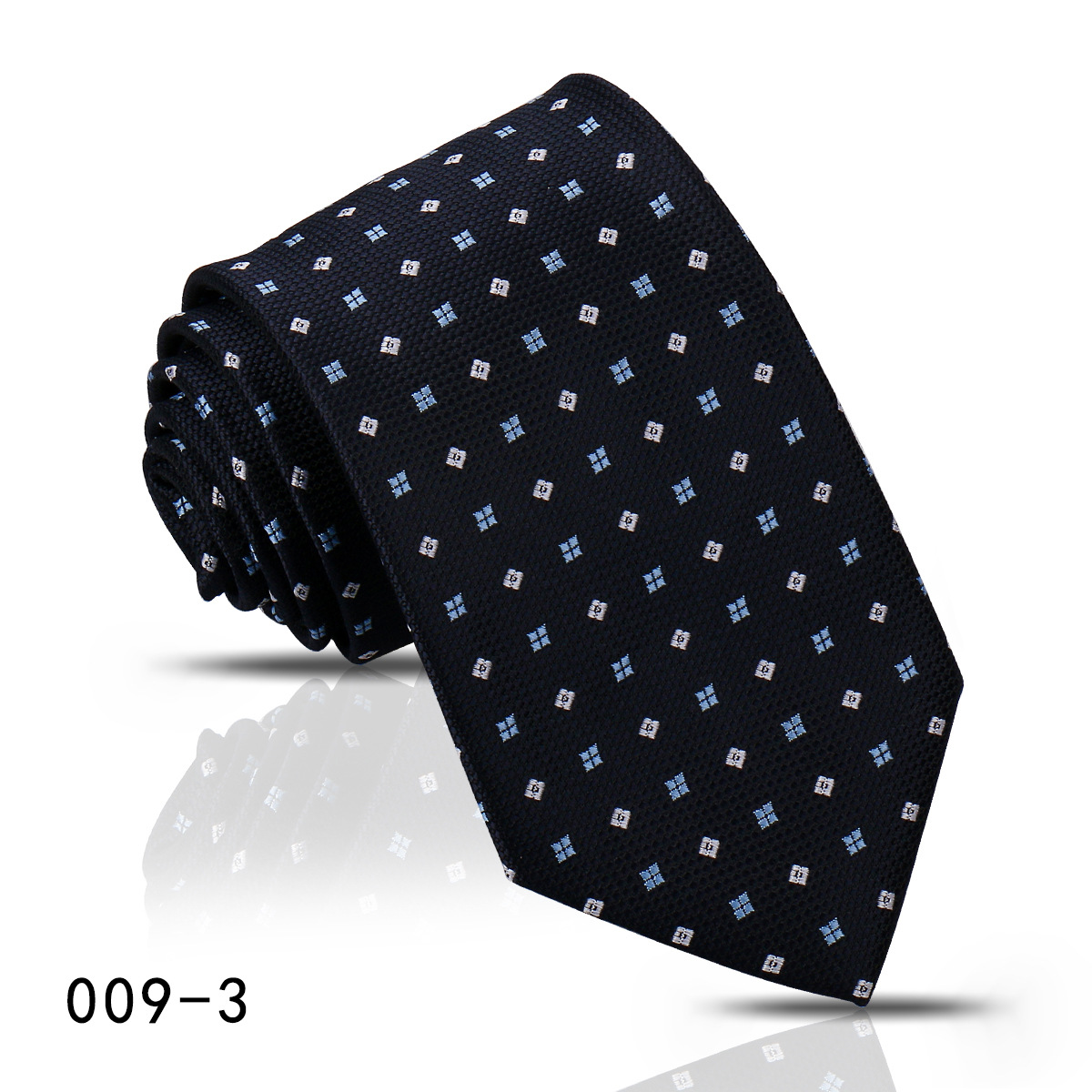 男士商务职业条纹领带8CM高级感蓝色藏青手打衬衣搭配嵊州现货详情29