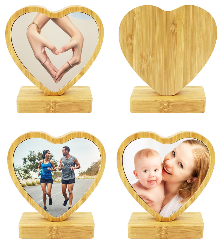 Modern and simple bamboo and wood photo frame table setting, table setting, parent-child commemorative decorative items, couple gifts, DIY commemorative photo frames pic 18