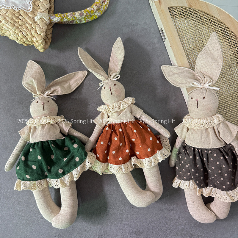 韩系可爱布艺卡通兔兔布娃娃女童玩偶安抚玩具房间公仔可爱送礼物详情5