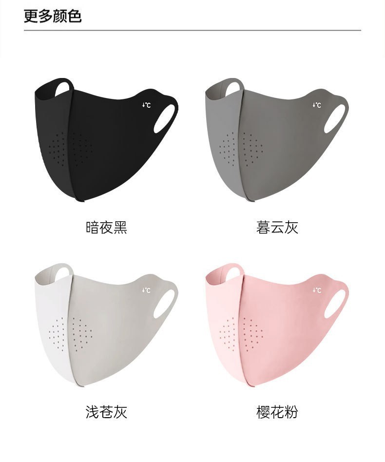 Hyaluronic acid ice silk sun protection mask for women, high school appearance level, summer UV protection, eye protection corner breathable three-dimensional mask for men pic 29
