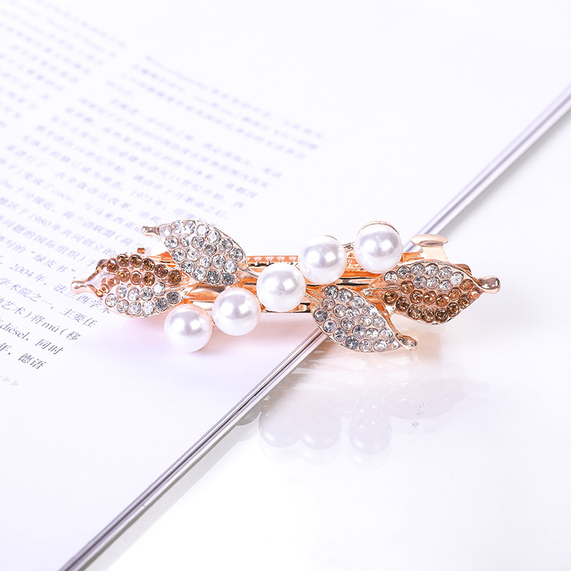 发夹高级感小香风马尾夹女士超闪轻奢水钻顶夹水晶盘发后脑勺头饰详情5