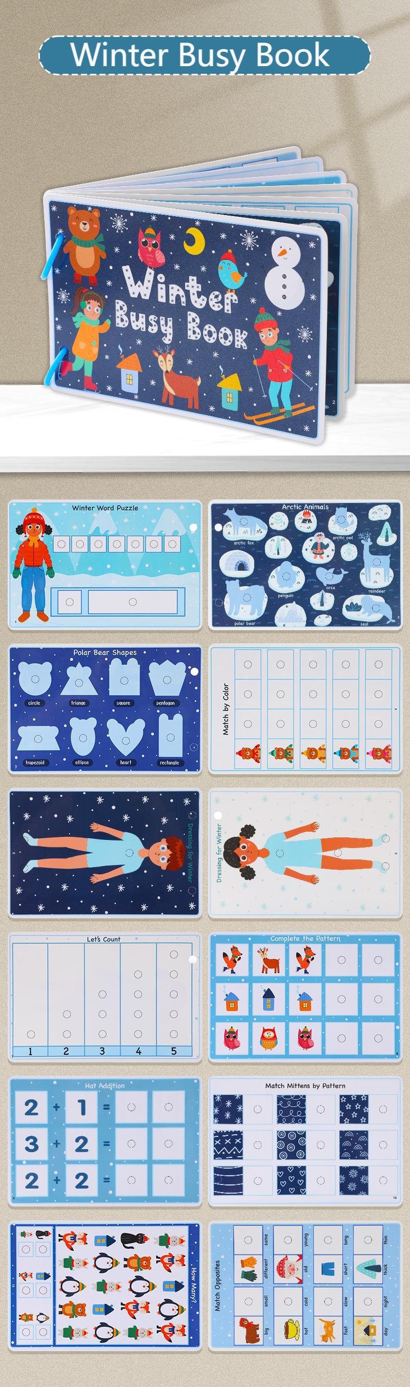 威威虎跨境早教春夏秋冬启蒙安静书益智类玩具宝宝安全粘扣贴纸书详情4