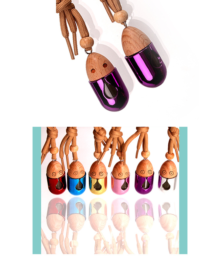 7ml teardrop-shaped perfume bottle, wooden cap with lanyard, car pendant, aromatherapy bottle, small pendant, essential oil portioned bottle pic 2