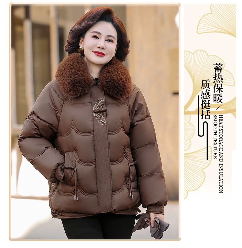 档口批发2025新款中年妈妈装棉服棉衣中老年加厚冬棉袄奶奶装外套详情9