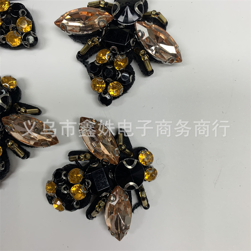 昆虫小蜜蜂刺绣手工布贴 DIY胸针服装服饰配件详情4