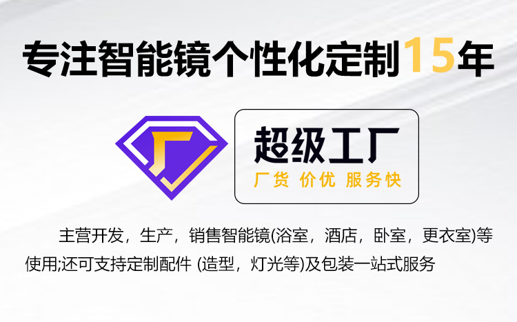 圆形感应智能镜子挂墙防雾浴室镜子卫生间带灯led触摸屏化妆镜详情1