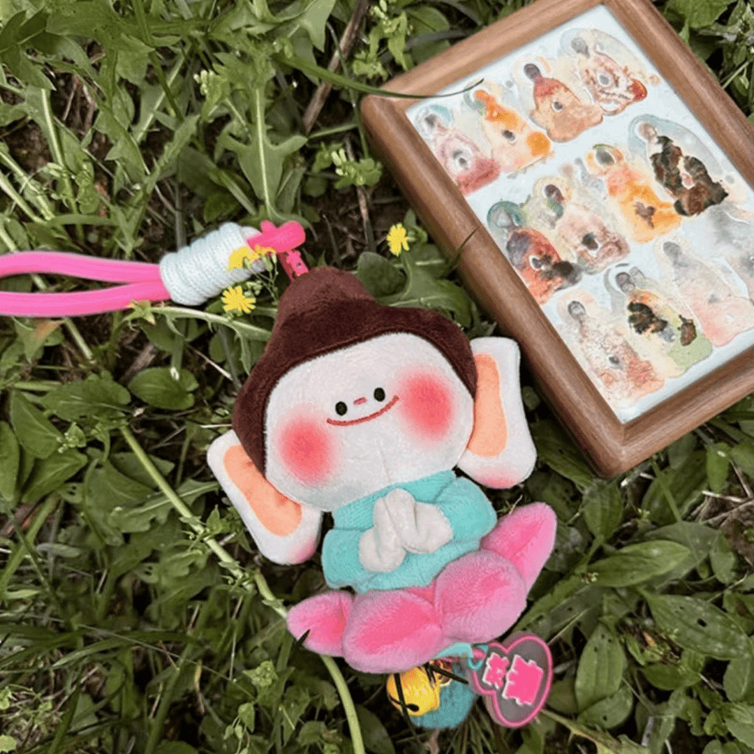 山西大同好礼文创纪念品佛小伴挂件合掌云冈石窟莲花小佛毛绒玩偶详情1