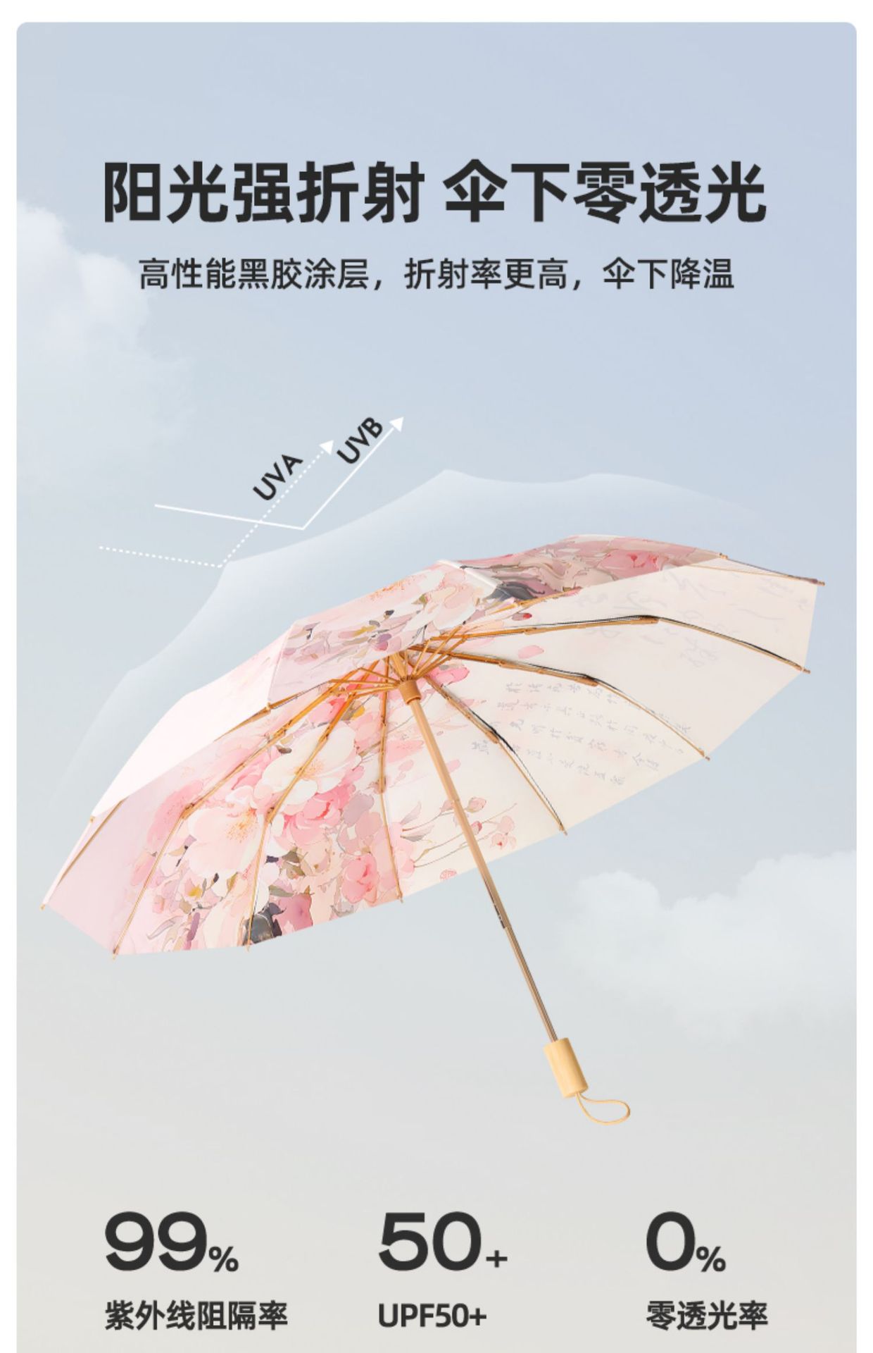 Double-layer double-flower sunshade umbrella for women, suitable for both weather and rain, retro wind-resistant, folding, high-end style, sun umbrella for sun protection and UV protection pic 12