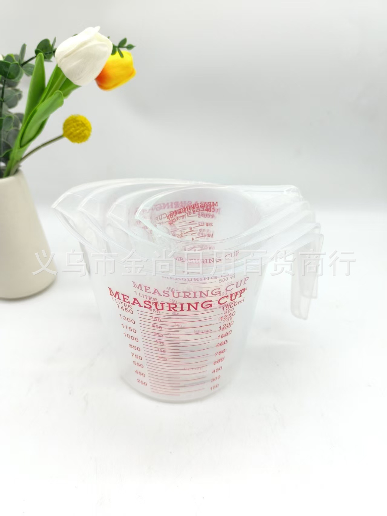 Wholesale large-capacity measuring cup set series: plastic measuring cups for cake shops, milk tea shops, beverages, and baking pic 1