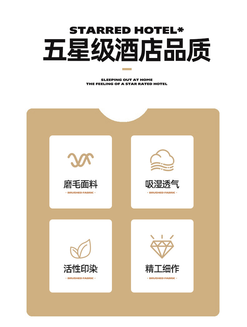 酒店用品外贸酒店宾馆刺绣四件套酒店布草四件套床上用品被套床单外贸详情2