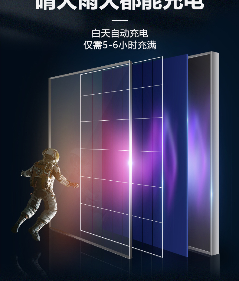 壁灯太阳能璧灯太阳能路灯旋转分体防水路灯人体感应道路照明庭院详情7