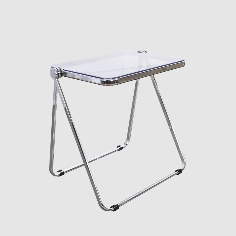 The popular acrylic folding table is a simple and modern home study desk, office desk, bedroom bedside portable table and chair set pic 11
