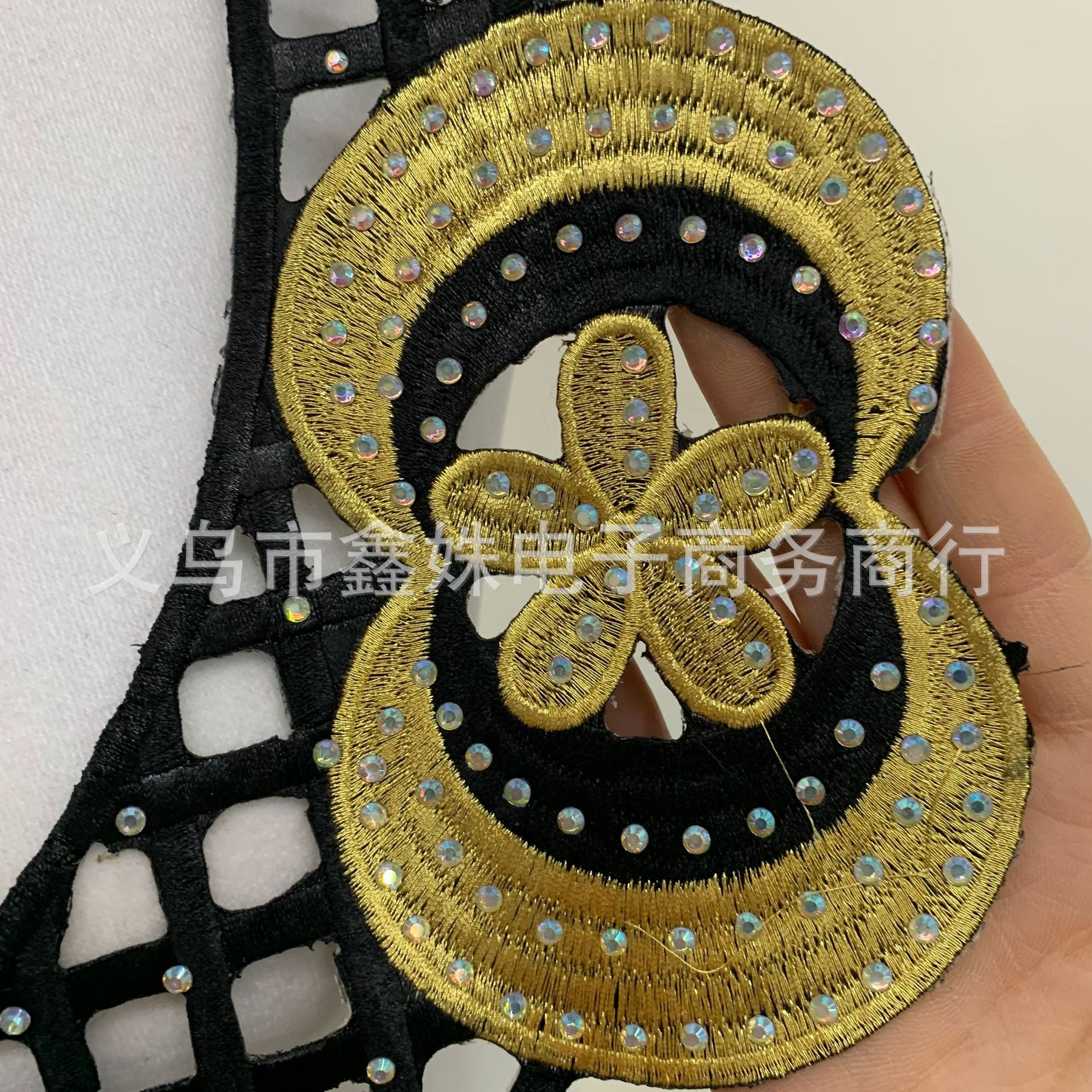 Embroidery, rhinestone and diamond fabric with adhesive backing decoration for foreign trade clothing accessories pic 12