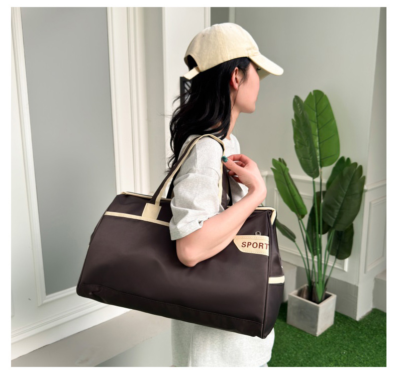 新款简约通勤手提旅行包牛津布加厚耐用运动健身包出差行李收纳袋详情27