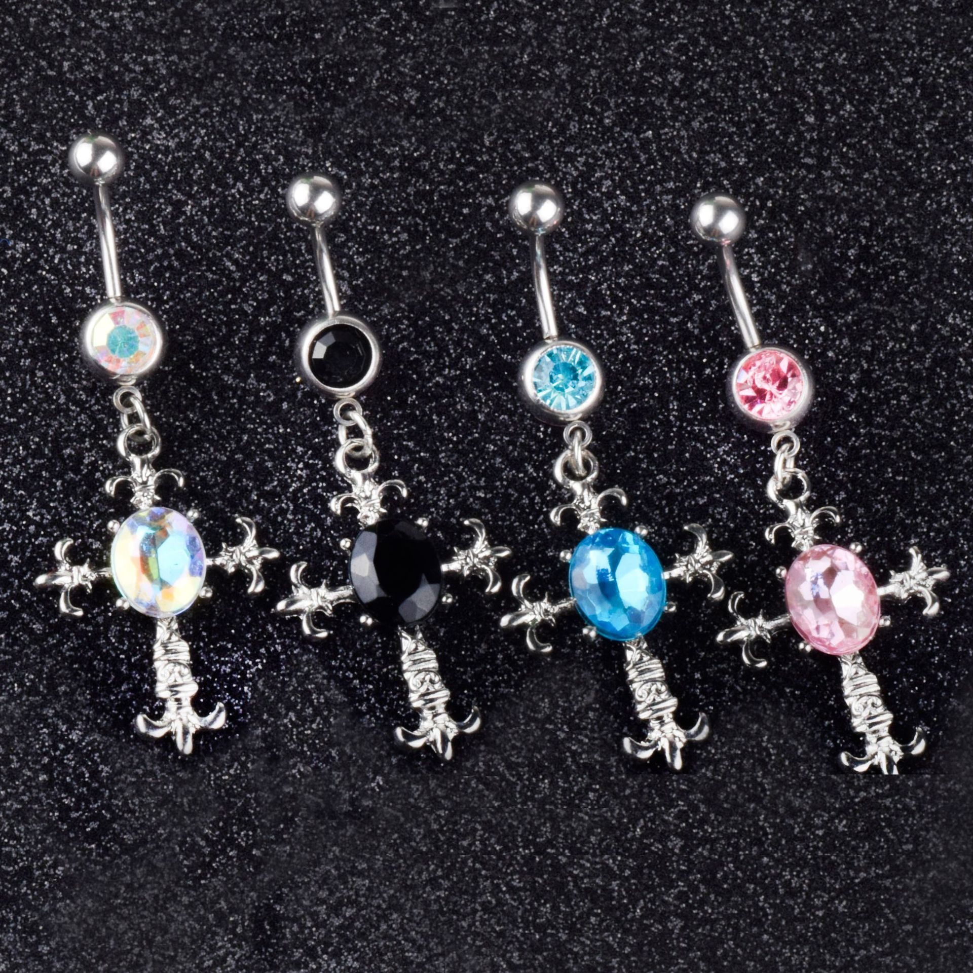 跨境热销316不锈钢合金光球肚脐环脐扣外牙脐钉欧美人体穿刺饰品详情11