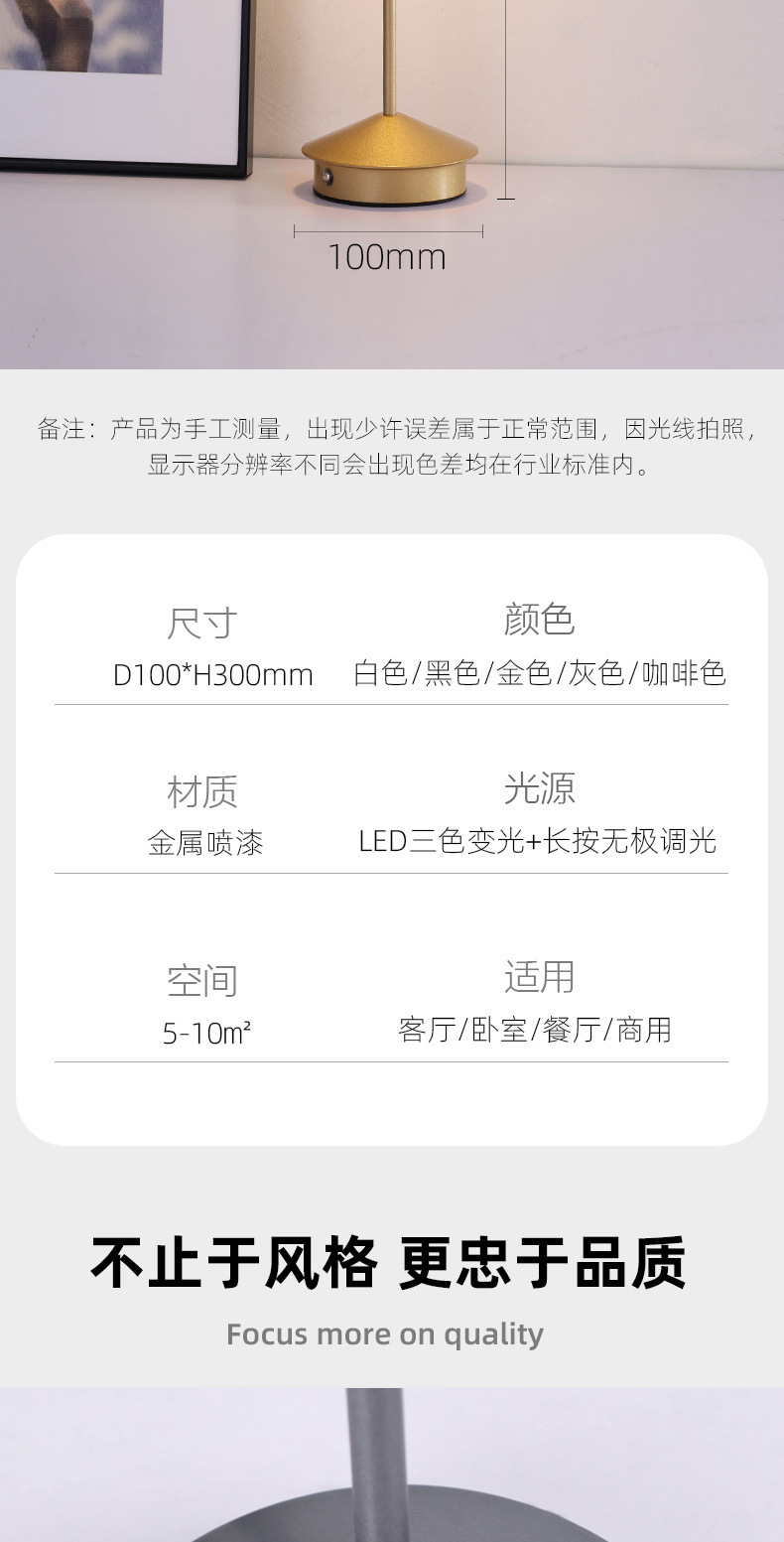 Cross-border wholesale night lights, creative pointed top table lamps, outdoor camping charging lamps, restaurant, coffee shop and bar ambient lights pic 14