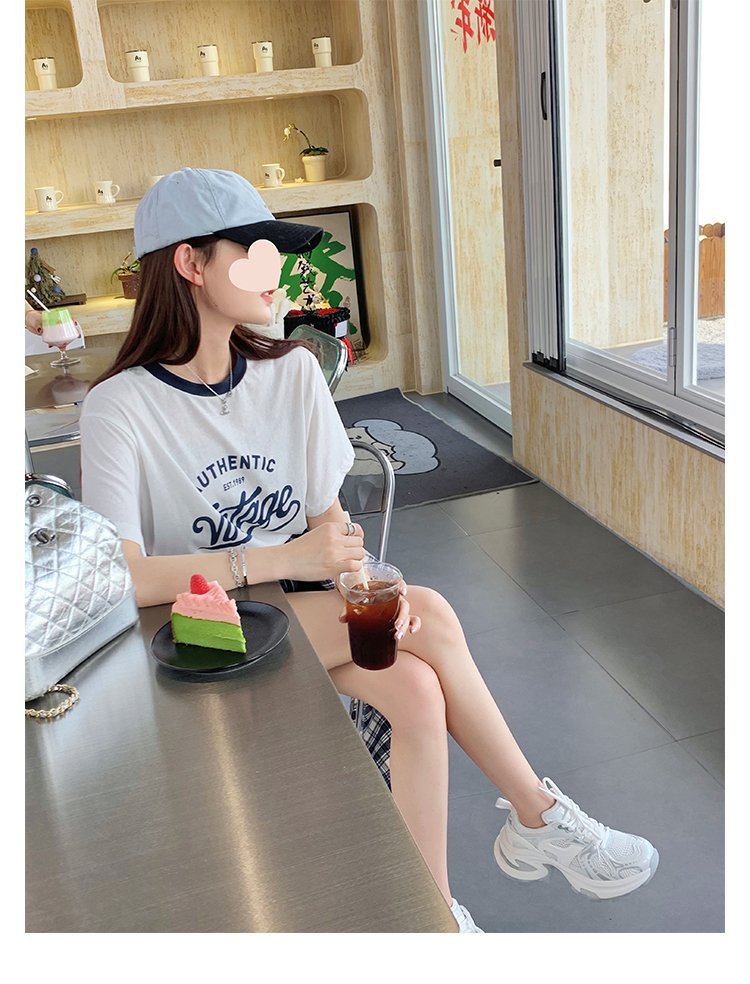 厚底银色老爹鞋女2025春夏新款透气增高网红炸街ins潮休闲运动鞋详情14