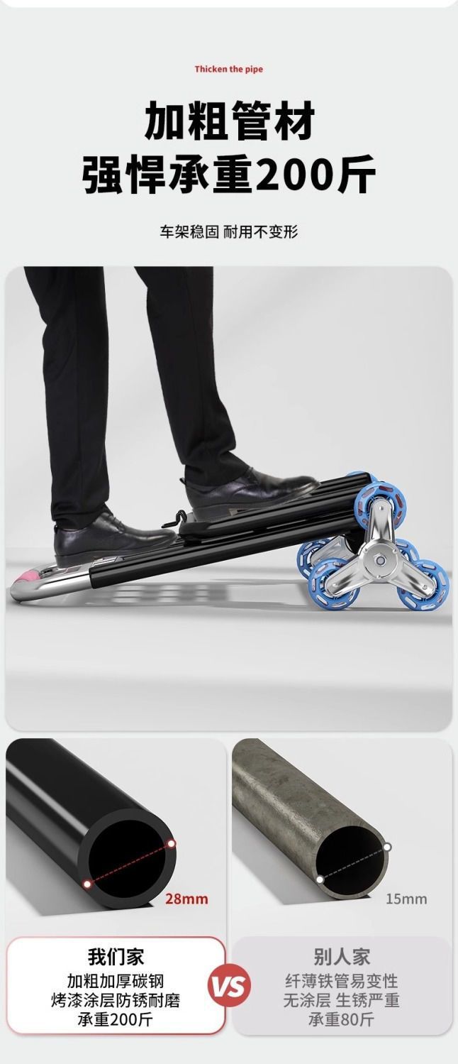 爬楼梯神器搬运车搬重物上下楼行李手拉车便携可折叠家用小拉车详情9